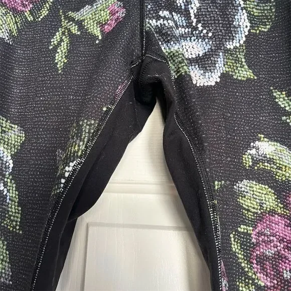 Lululemon Women's M Floral Print Wunder Under Leggings Yoga Running - Picture 5 of 7